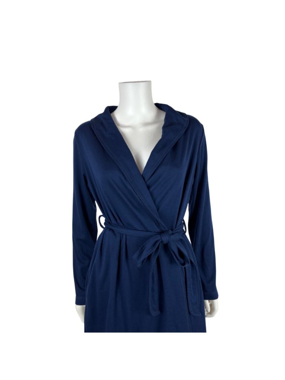 Gilligan & O'Malley Dark Blue Robe Womens XS/S Solid Above The Knee Lounge Sleep - Picture 3 of 10